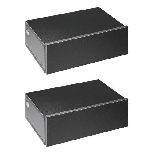 Homcom Mesitas de Noche Negro 40 x 30 x 15 cm
