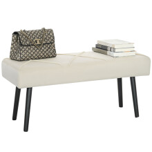 Banco de Cama Beige 100 x 36 x 45 cm