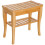 Homcom Taburete de Baño Marrón 47.5 x 26 x 44.5 cm 1