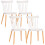 Homcom Sillas de Comedor Blanco 43 x 52.5 x 83 cm 1