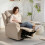 Homcom Sillón Reclinable Beige 85 x 93 x 105 cm 5