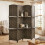 Homcom Biombo Marrón 160 x 1.6 x 170 cm 5
