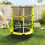 Homcom Cama Elástica Infantil Amarillo 140 x 140 x 190 cm 2