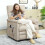 Homcom Sillón Masaje Reclinable Beige 82 x 99 x 106 cm 5