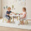 AIYAPLAY Kids Table and Chairs Set with Storage Bag White 1