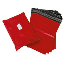 14 x 20-Inch Plastic Mailing Postal Bag - Red (Pack of 100)