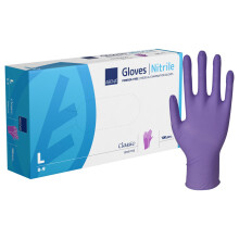 Purple Disposable Nitrile Gloves, Large, Pack of 100, Powder Free, Latex Free, Examination Gloves for Cleaning, Food Prep, Beauty, Medical & Hygiene,