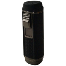 Jetflame Torch Cigar Lighter with 4 Flames, Metal, Black