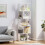 Homcom Estantería para Libro Blanco 60 x 24 x 184.5 cm 6