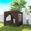 Outsunny Carpa Plegable Marrón 200 x 200 x 240 cm 5