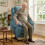 Homcom Sillón Elevador Azul 92 x 94 x 105 cm 6