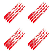 Sport Decal Sticker Wielen Velgen Racewagen Sticker Zelfklevende Autodeur Velgen Wiel Hub Decal Accessoires 16 STUKS, Rood
