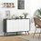 Homcom Aparador Negro 120 x 35 x 77.4 cm 6