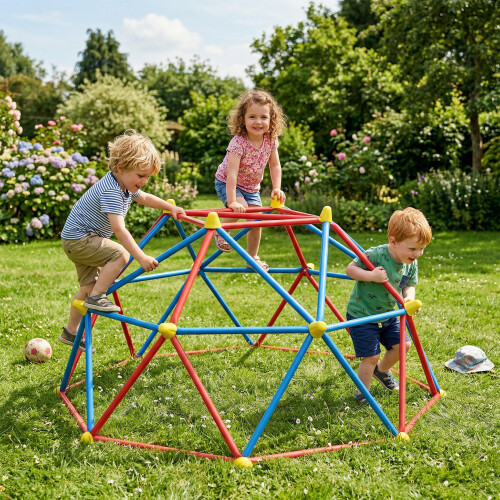 Outsunny Cúpula de Escalada Multicolor 183 x 183 x 90 cm 1
