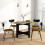 Homcom Mesa Plegable Comedor Negro 103 x 76 x 73.5 cm 6
