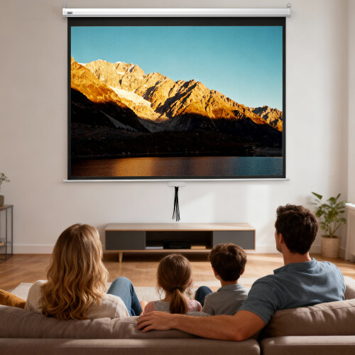 Homcom Pantalla de Proyector Blanco 203 x 152 cm 1