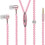 Pearl Chain Wired In-Ear Headset with Mic Pink 2