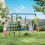Outsunny Columpio Infantil Amarillo 267 x 180 x 202 cm 2