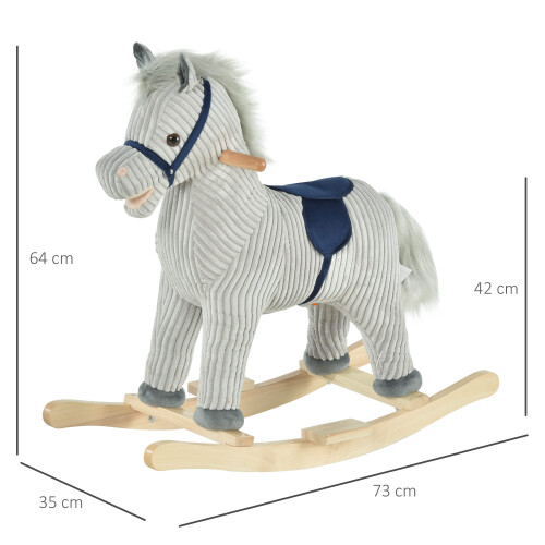 Homcom Caballito Balancín para Bebé Bicolor 73 x 35 x 64 cm 1