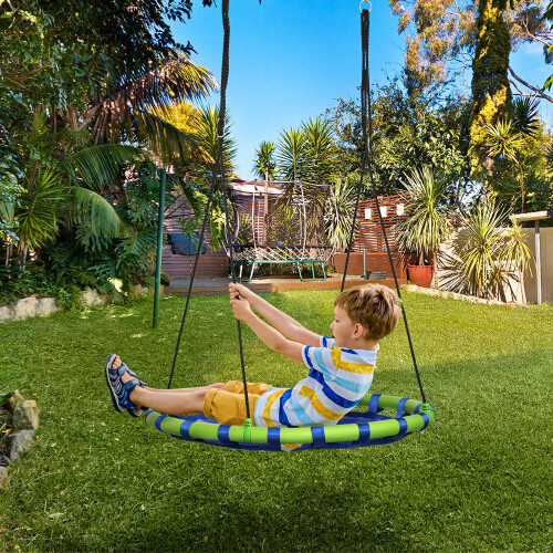 Outsunny Columpio Infantil Azul 100 x 100 x 180 cm 1