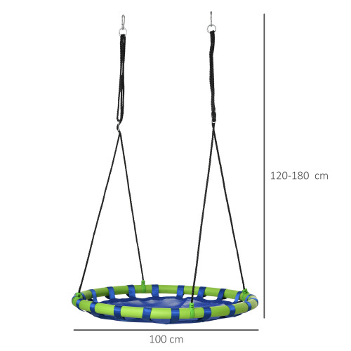 Outsunny Columpio Infantil Azul 100 x 100 x 180 cm 2