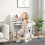 ZONEKIZ Escritorio Infantil Blanco 90 x 45 x 90 cm 6