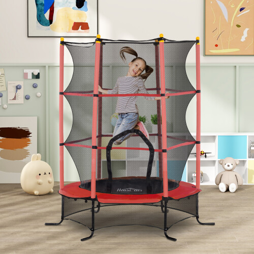 Homcom Cama Elástica Infantil Bicolor 163 x 163 x 190 cm 2