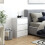 Homcom Cómoda con Cajone Blanco 55 x 34 x 75 cm 6