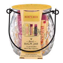 Moisturizing Lip Balm Gift Set in Jar with 100% Natural Original Beeswax, Vitamin E, Mint and Hibiscus (4.3g)