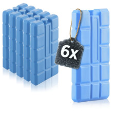 com-four 6X Freezer Blocks in Blue - Cool-Packs for Cool Box and Cool Bag- Ice Packs - Cooling Batteries for Household and Leisure