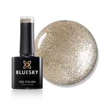 Gel Nail Polish, Iced Glaze A056, Silver Gold Glitter, Long Lasting, Chip Resistant, 10 ml (Requires Drying Under UV LED Lamp)