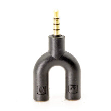 PROtastic Audio Splitter 3.5mm Audio Jack to Headphone Microphone 2 Way Y Splitter Converter Adaptor For iPhone, iPad, iPod