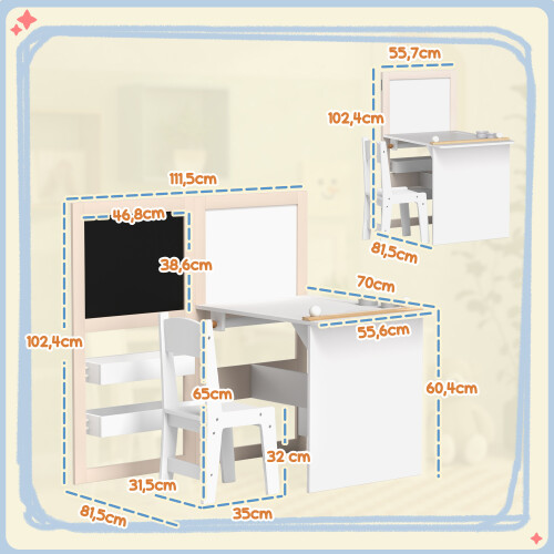 Muebles Infantile Blanco 81.5 x 111.5 x 102.4 cm 2