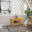 Homcom Taburete de Baño Marrón 47.5 x 26 x 44.5 cm 8