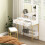 Homcom Tocador de Maquillaje Blanco 80 x 40 x 138 cm 2