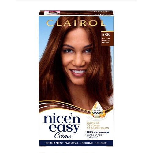 Clairol Nice 'n Easy Natural Medium Reddish Brown Permanent Hair Dye 118C/5RB
