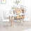 Homcom Sillas de Comedor Blanco 41 x 50 x 97 cm 2