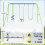 Outsunny Columpio de Jardín Verde 280 x 140 x 178 cm 3