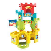 Clementoni- Baby Roll and Drop Fun Castle: Multi Colour Activity Toy for Infants, Develops Fine Motor Skills, Hand-Eye Coordination, and Cognitive