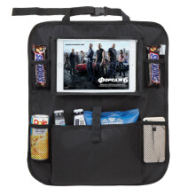 Back Seat Car Organiser with 10.1" iPad/Tablet Holder Touch Screen Kids Kick Mat Seat Protector Cover Universal Fit Multi Pockets Children’s
