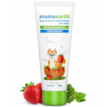100% Natural Berry Blast Kids Toothpaste 50 Gm, Fluoride Free, SLS Free, No Artificial Flavours, Best for Baby