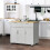 Homcom Isla de Cocina Gris 121 x 46 x 91 cm 5