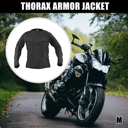 Black Motorcycle Riding Armor Jacket Size M 1