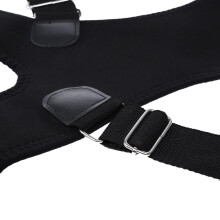 Adjustable Posture Corrector Brace Back Support Lumbar Brace Shoulder Band Belt for Teenagers Children Kids Adults (Black, Large)
