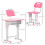 Homcom Pupitre Infantil Bicolor 60 x 45 x 102 cm 3