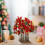 Artificial Red Poinsettia Flowers with Stems 6 Pcs 5