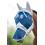 CareMaster Ergonomically Designed Thick Fleece Padding Fly Mask Full Face Silver/Blue Retro (L; Full Size) 1