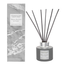 Luna Collection Sweet Balsam & Cade Scented Reed Diffuser 120ml – Vanilla, Lavender, Tonka & Frankincense Scents, Lasts 10 Weeks, 10 Rattan Reed
