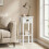Homcom Mesa Auxiliar Blanco 30 x 30 x 75 cm 6