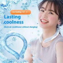 2X Outdoor Summer Neck Cooling Tube Wraps Ice Ring Neck Cooler Reusable Cooling Tool for Camping Hiking Cycling Running
